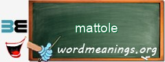 WordMeaning blackboard for mattole